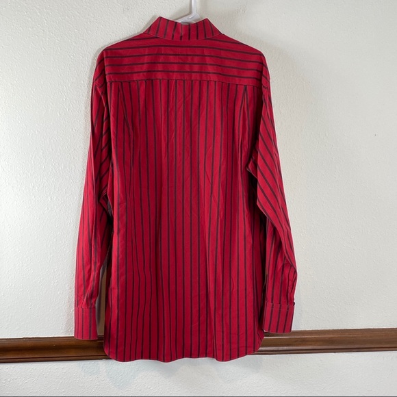 Paul Fredrick striped cotton button front shirt XL - Picture 3 of 3